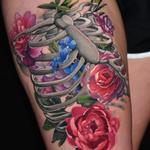 Floral Ribcage Tattoo Design Thumbnail